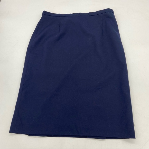 Pendleton Classic Navy Pencil Skirt 100% Virgin Wool Size 10 - Picture 1 of 9